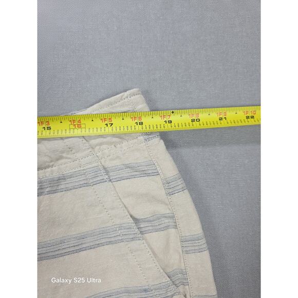 Lucky Brand Mens Linen Shorts 36 Beige Striped Classic Resort Staple EUC - Picture 6 of 8